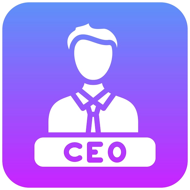 Ilustración del icono vectorial del CEO del conjunto de iconos de capacitación empresarial