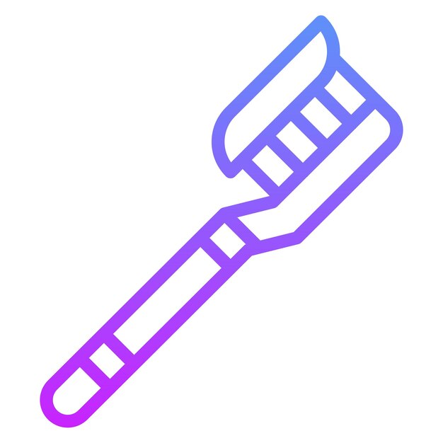 Ilustración del icono vectorial del cepillo de dientes del conjunto de iconos de artículos para el hogar