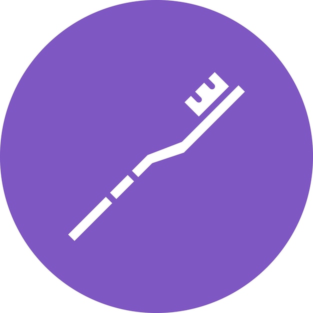 Ilustración del icono vectorial del cepillo de dientes del conjunto de iconos de la rutina de higiene