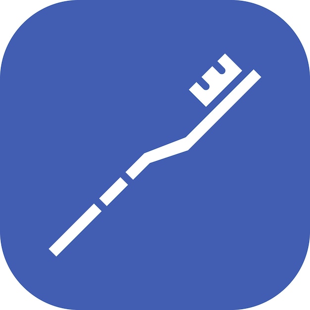 Ilustración del icono vectorial del cepillo de dientes del conjunto de iconos de la rutina de higiene