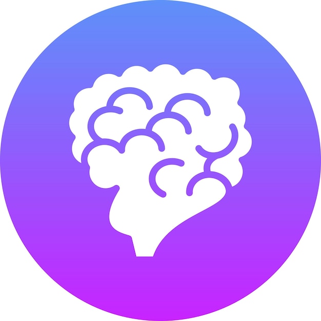 Ilustración del icono vectorial del cerebro del conjunto de iconos de medicina