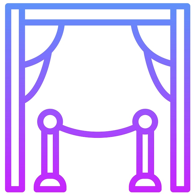 Ilustración del icono vectorial de la ceremonia del conjunto de iconos de los eventos de premiación