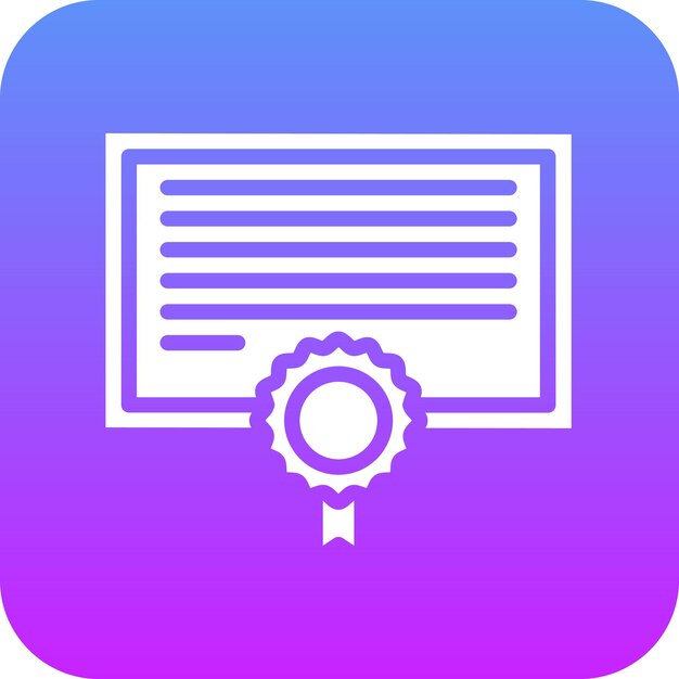 Ilustración del icono vectorial del certificado del conjunto de iconos de contabilidad