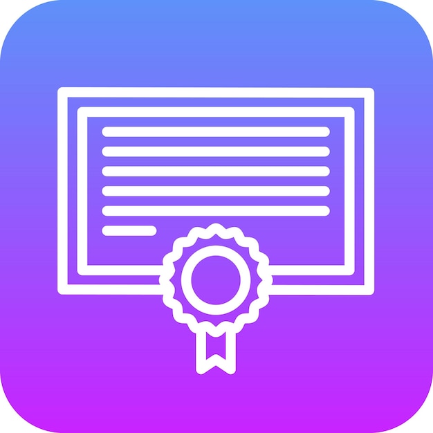 Ilustración del icono vectorial del certificado del conjunto de iconos de contabilidad