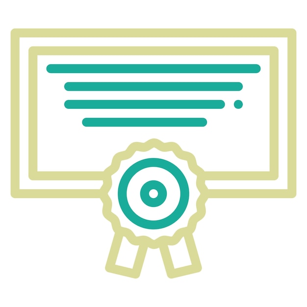 Ilustración del icono vectorial del certificado del conjunto de iconos del salón de peluquería