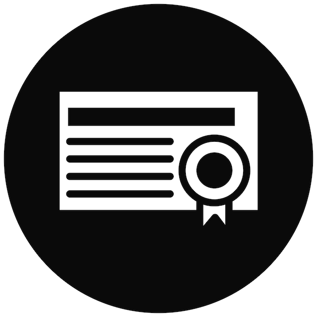Ilustración del icono vectorial del certificado del icono de la peregrinación del Hajj