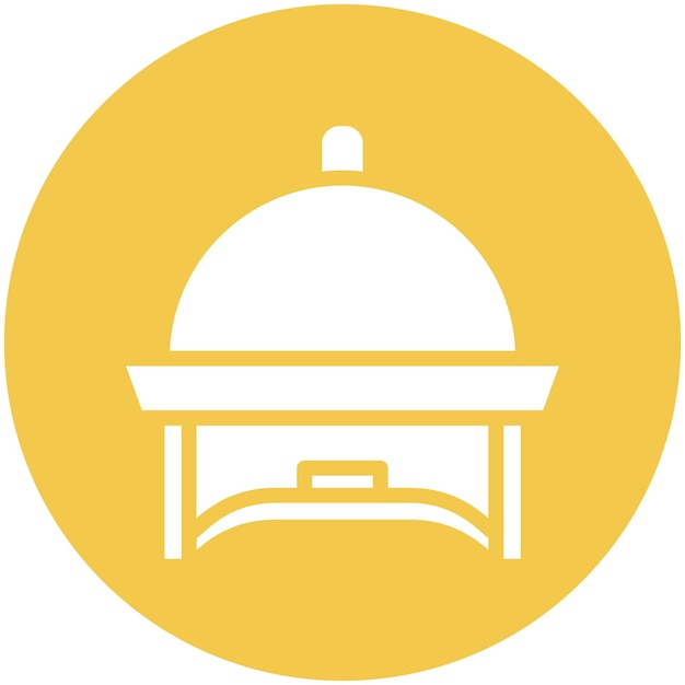 Ilustración del icono vectorial de Chafing Dish del conjunto de iconos de catering