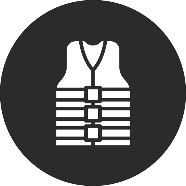 Ilustración del icono vectorial del chaleco de trabajo del conjunto de iconos de herramientas de construcción