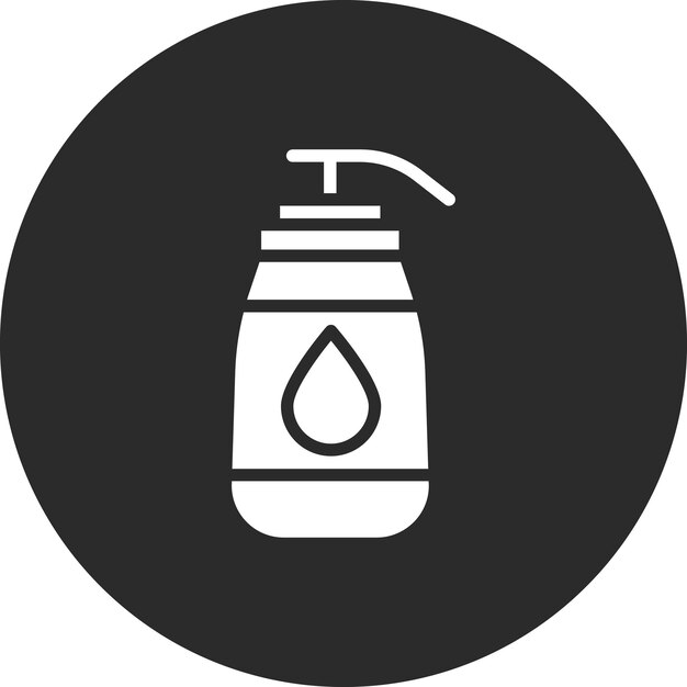 Ilustración del icono vectorial del champú del conjunto de iconos del salón de pelo