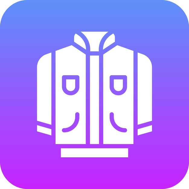 Ilustración del icono vectorial de la chaqueta del conjunto de iconos de moda