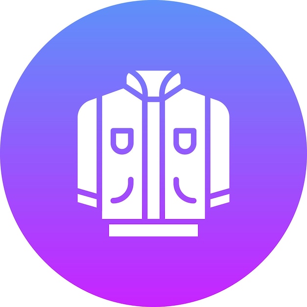 Ilustración del icono vectorial de la chaqueta del conjunto de iconos de moda
