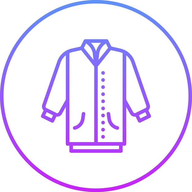 Ilustración del icono vectorial de la chaqueta del conjunto de iconos de ropa