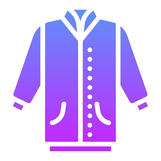 Ilustración del icono vectorial de la chaqueta del conjunto de iconos de ropa