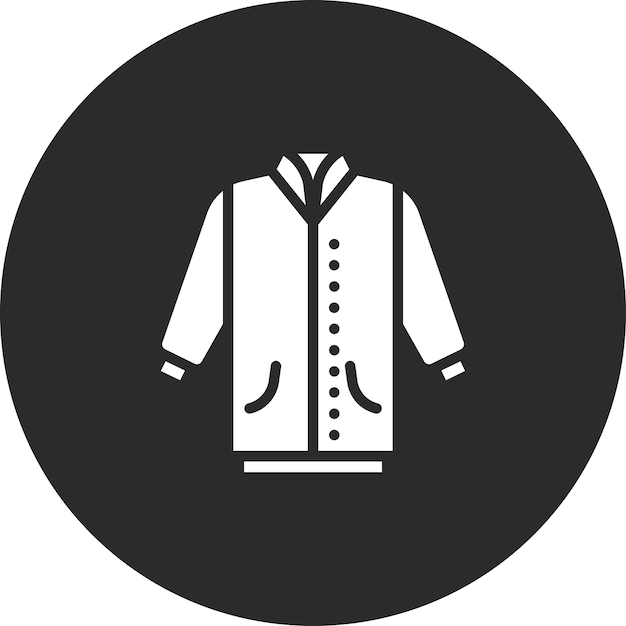 Ilustración del icono vectorial de la chaqueta del conjunto de iconos de ropa