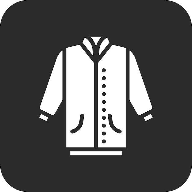 Ilustración del icono vectorial de la chaqueta del conjunto de iconos de ropa