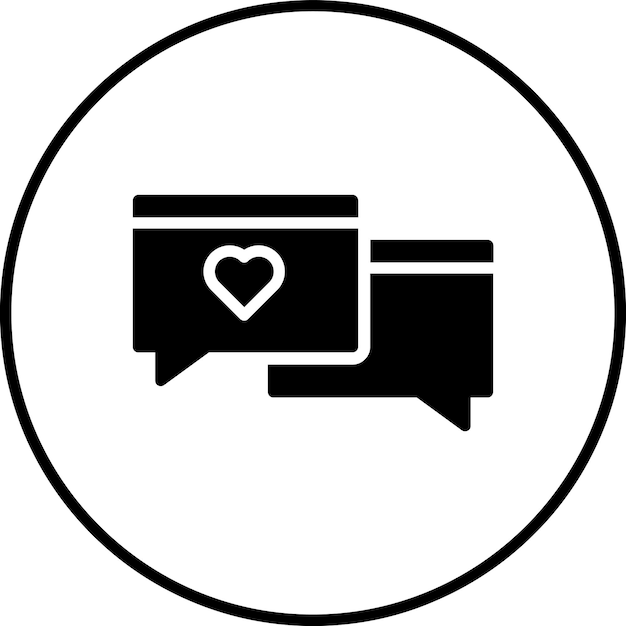 Ilustración del icono vectorial del chat de bodas del conjunto de iconos de bodas
