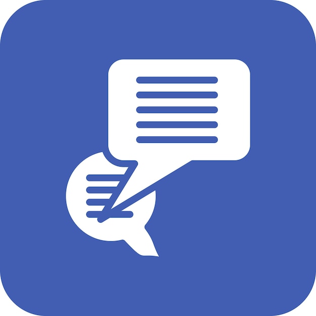 Ilustración del icono vectorial de chat del conjunto de iconos de comunicaciones
