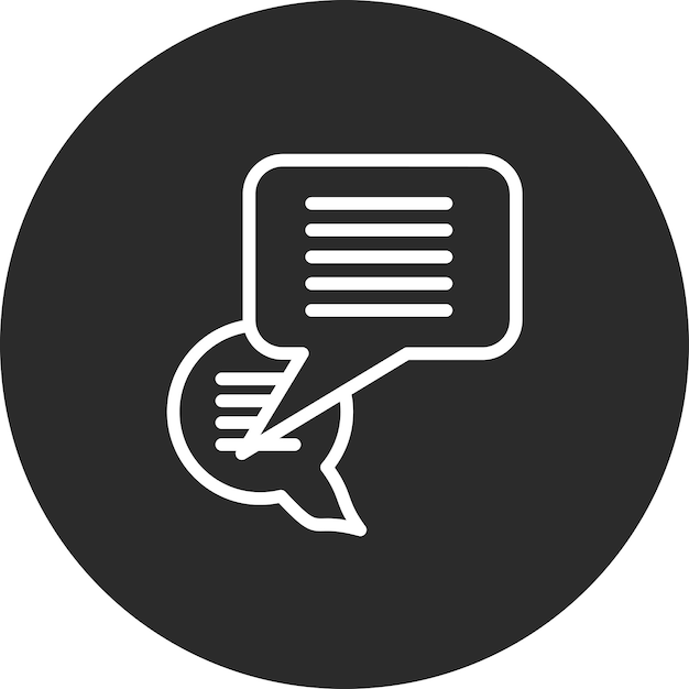 Ilustración del icono vectorial de chat del conjunto de iconos de comunicaciones