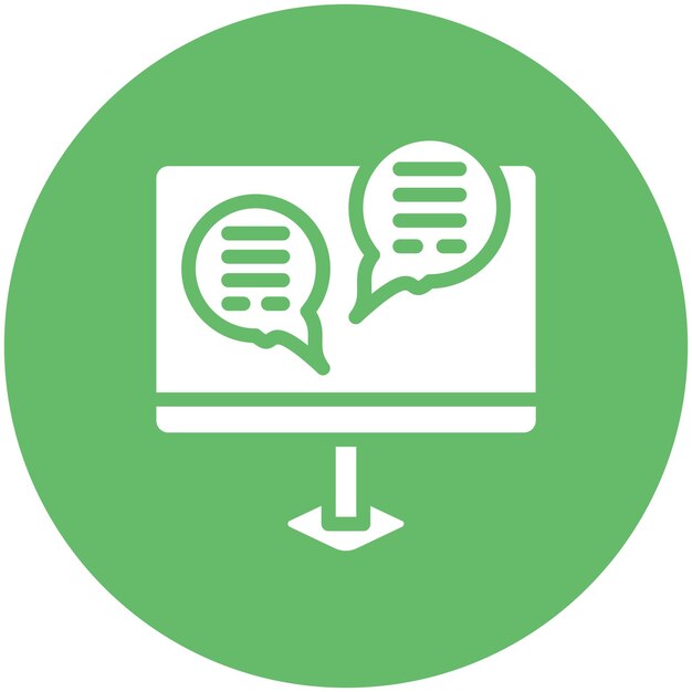 Ilustración del icono vectorial de chat de Seo y el conjunto de iconos web