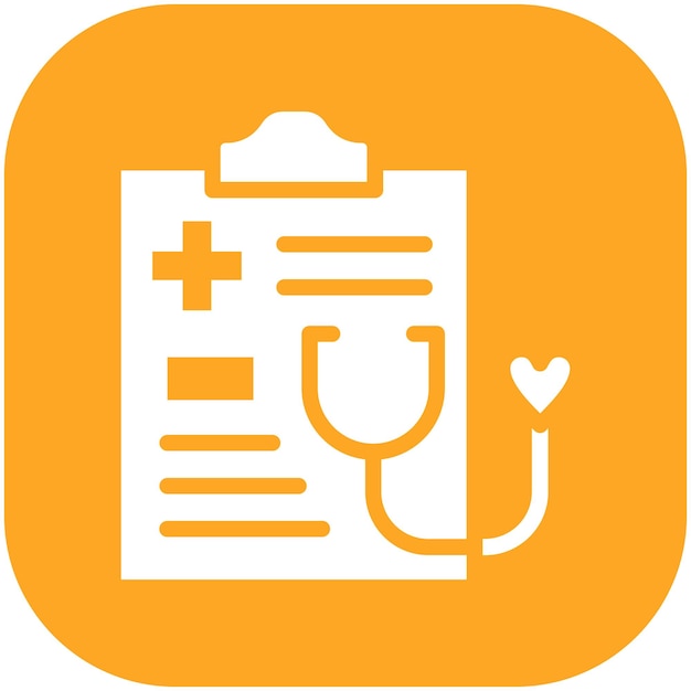Ilustración del icono vectorial de Chequeo Médico Gratuito del conjunto de iconos de Donaciones