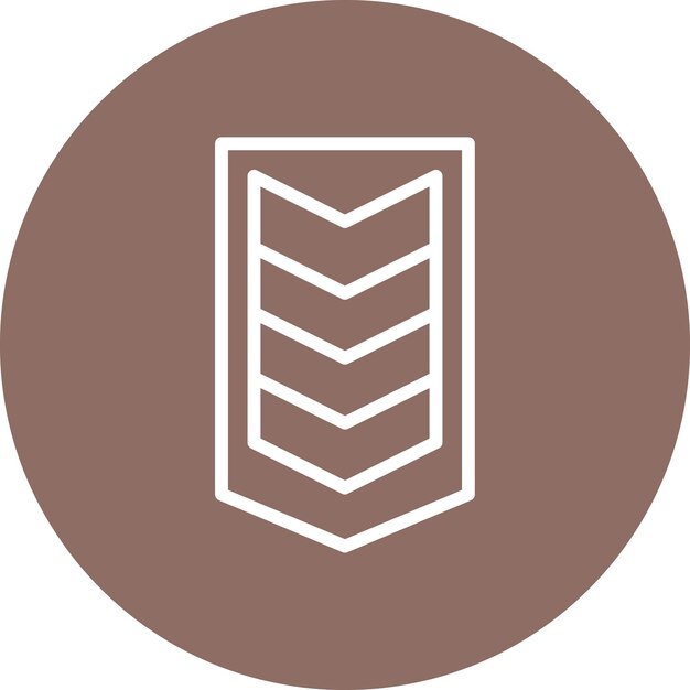 Ilustración del icono vectorial Chevron del ejército del conjunto de iconos militares