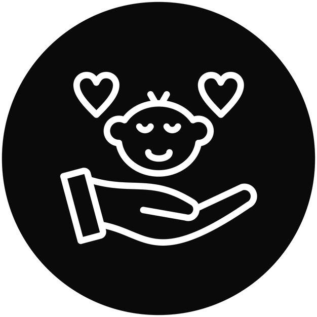 Ilustración del icono vectorial de Child Caretaker del conjunto de iconos de Gig Economy
