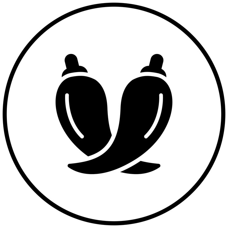 Vector ilustración del icono vectorial de chile y pimienta del conjunto de iconos de frutas y verduras