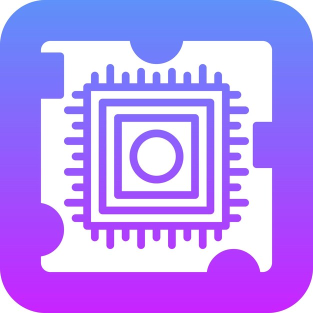 Ilustración del icono vectorial del chip inteligente del conjunto de iconos del hogar inteligente