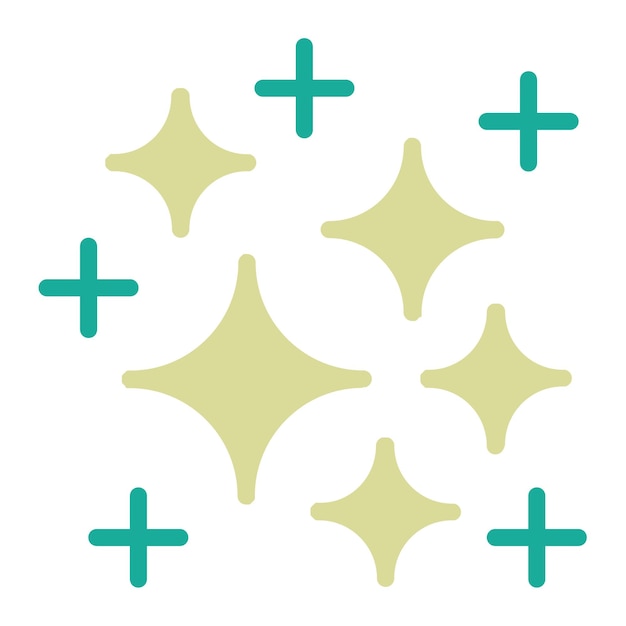 Ilustración del icono vectorial de chispas del conjunto de iconos del Año Nuevo