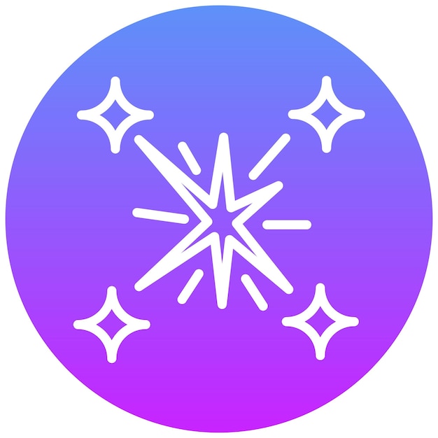 Ilustración del icono vectorial de chispas del conjunto de iconos de Fiestas y Celebraciones