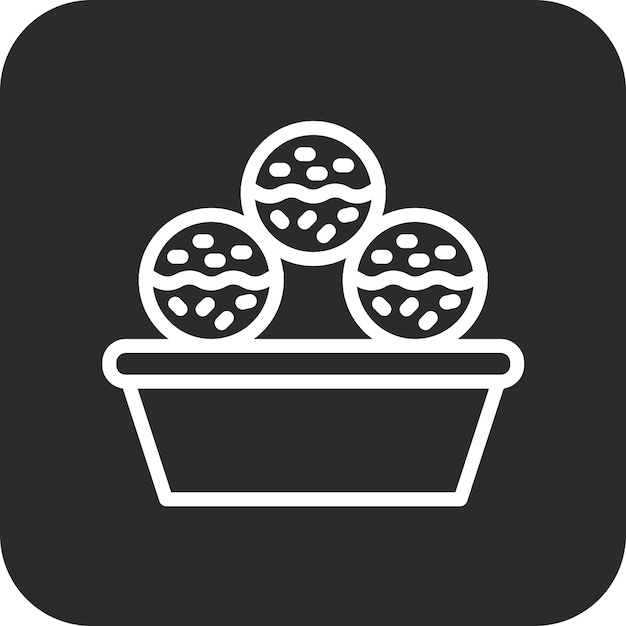 Ilustración del icono vectorial de Choco Balls del conjunto de iconos de dulces y dulces