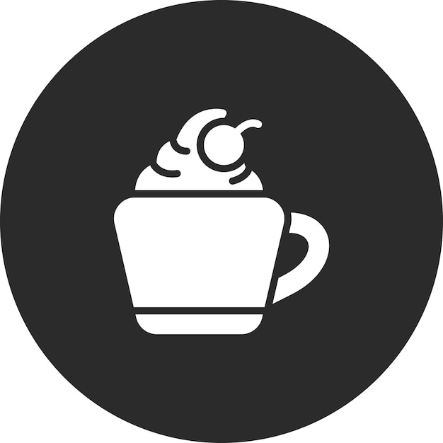 Ilustración del icono vectorial de chocolate caliente del conjunto de iconos de dulces y dulces