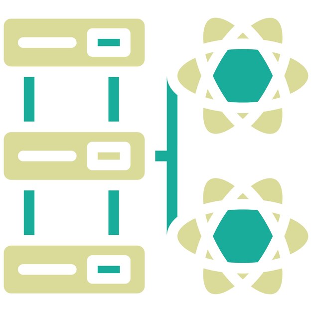 Ilustración del icono vectorial de la ciencia de datos del conjunto de iconos de análisis de datos