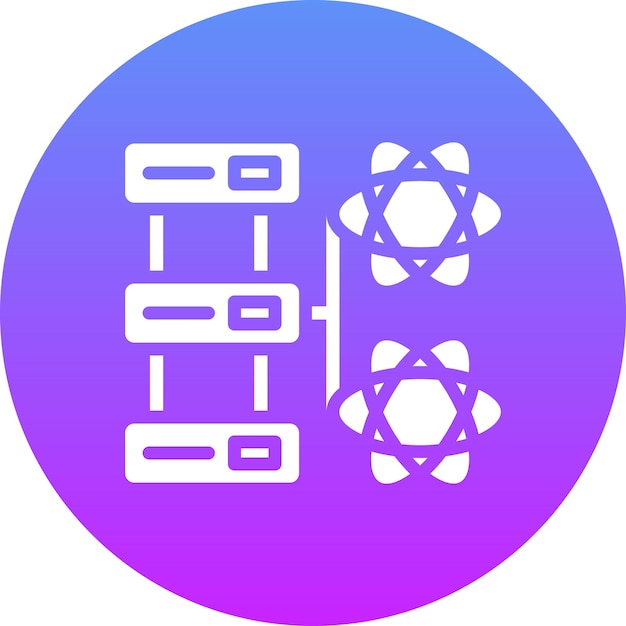 Ilustración del icono vectorial de la ciencia de datos del conjunto de iconos de análisis de datos