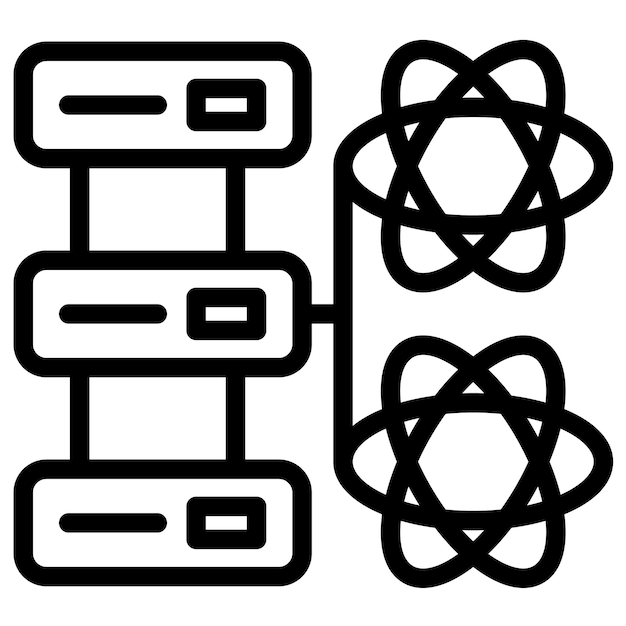 Ilustración del icono vectorial de la ciencia de datos del conjunto de iconos de análisis de datos