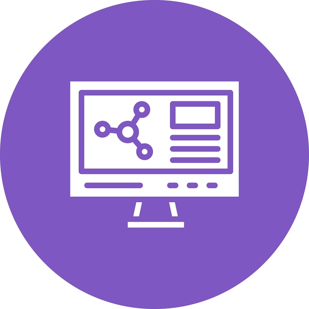 Ilustración del icono vectorial de Ciencias de la Computación del conjunto de iconos de Investigación y Ciencia