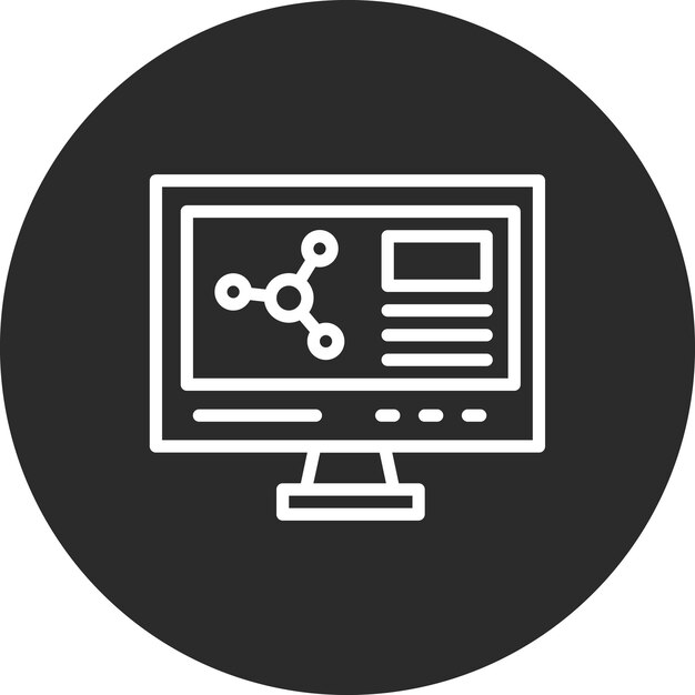 Ilustración del icono vectorial de Ciencias de la Computación del conjunto de iconos de Investigación y Ciencia
