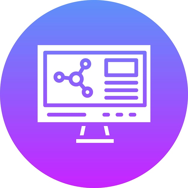 Ilustración del icono vectorial de Ciencias de la Computación del conjunto de iconos de Investigación y Ciencia