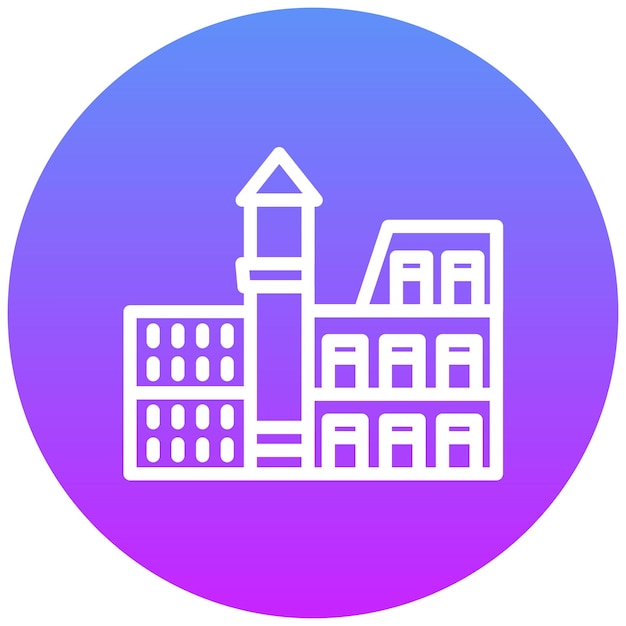 Ilustración del icono vectorial de Cinque Terre del conjunto de iconos de Italia