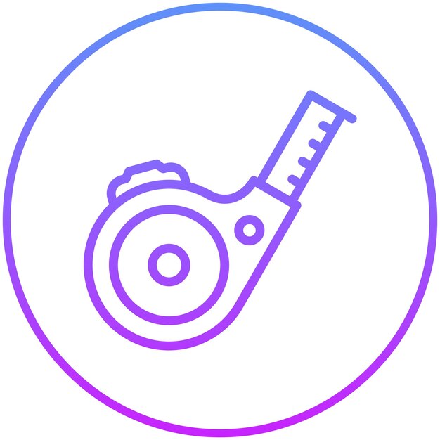 Ilustración del icono vectorial de la cinta de medición del conjunto de iconos de estilos de vida