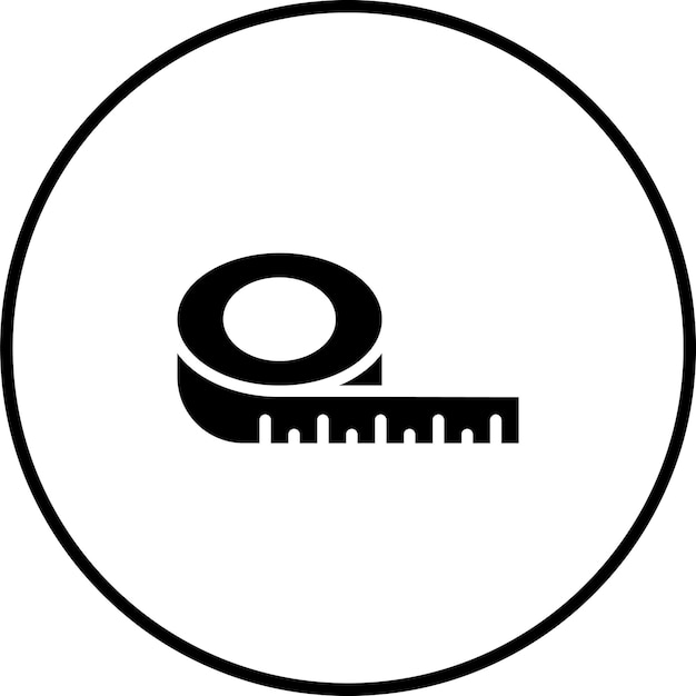 Ilustración del icono vectorial de la cinta de medición del conjunto de iconos de herramientas eléctricas