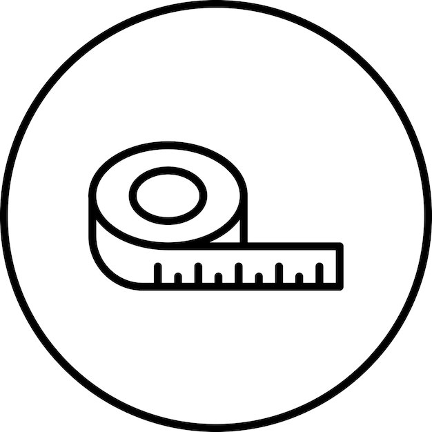 Ilustración del icono vectorial de la cinta de medición del conjunto de iconos de herramientas eléctricas