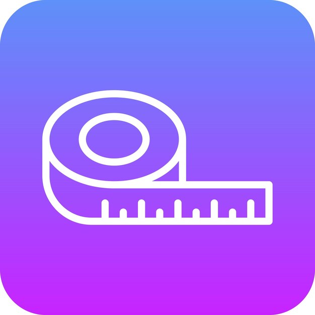 Ilustración del icono vectorial de la cinta de medición del conjunto de iconos de herramientas eléctricas
