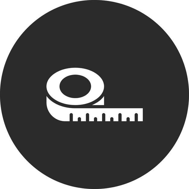 Ilustración del icono vectorial de la cinta de medición del conjunto de iconos de herramientas eléctricas