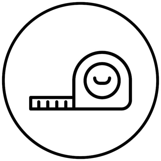 Ilustración del icono vectorial de la cinta de medición del conjunto de iconos de Pilates
