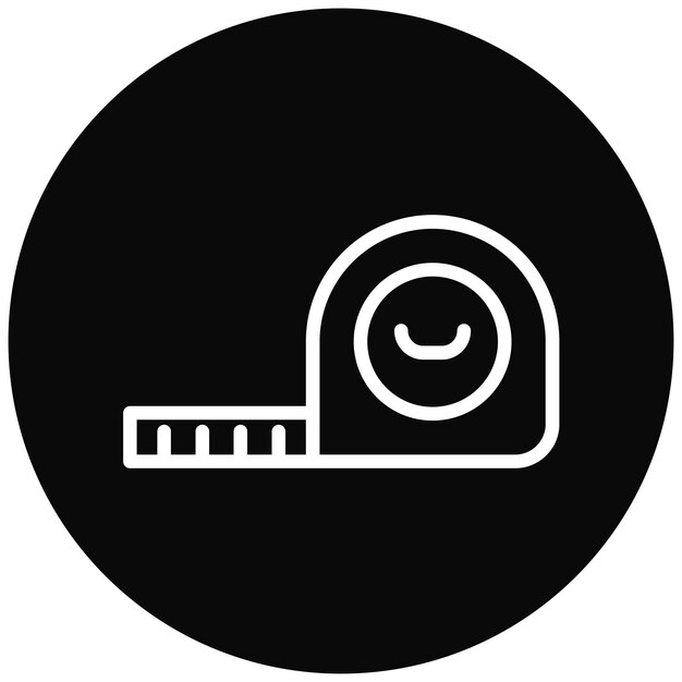 Ilustración del icono vectorial de la cinta de medición del conjunto de iconos de Pilates