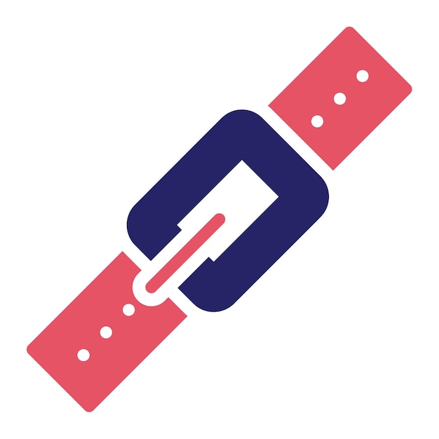 Ilustración del icono vectorial del cinturón del conjunto de iconos de moda