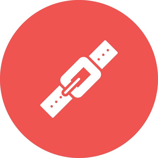 Ilustración del icono vectorial del cinturón del conjunto de iconos de moda