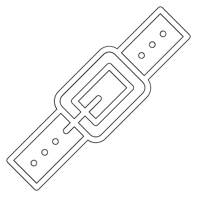 Ilustración del icono vectorial del cinturón del conjunto de iconos de moda