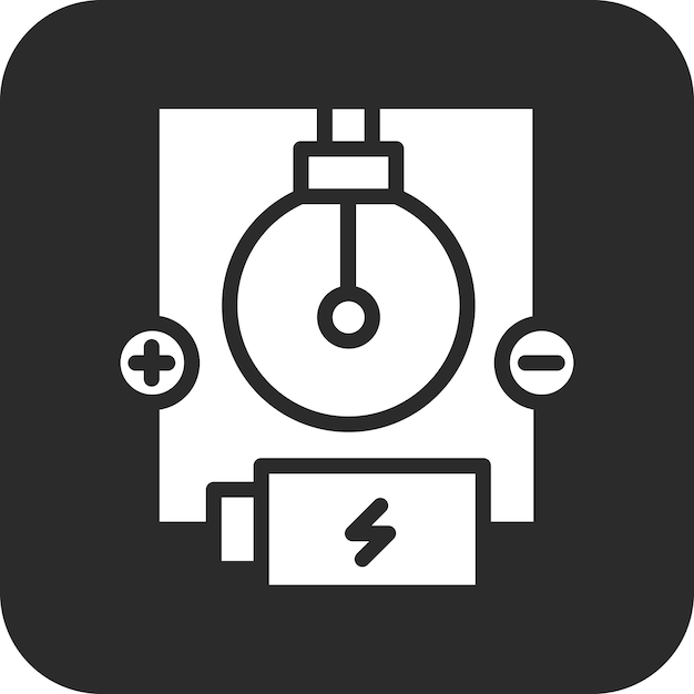 Ilustración del icono vectorial de circuitos eléctricos del conjunto de iconos de educación